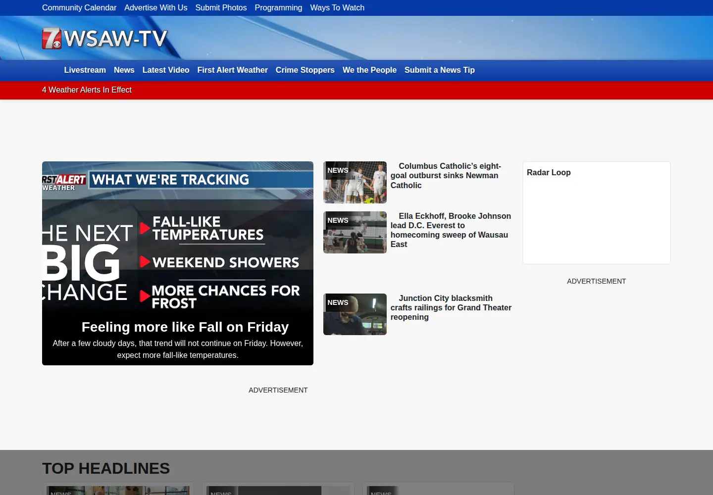 Screenshot of wsaw.com