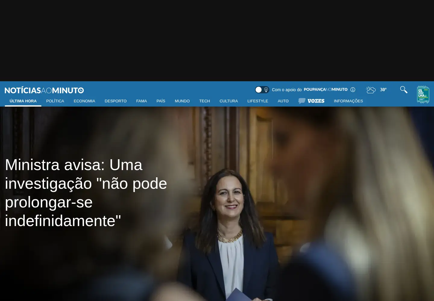 Screenshot of noticiasaominuto.com