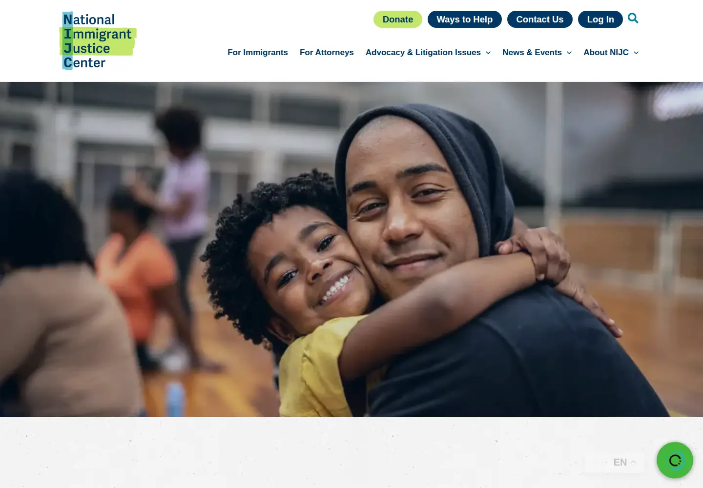 Screenshot of immigrantjustice.org
