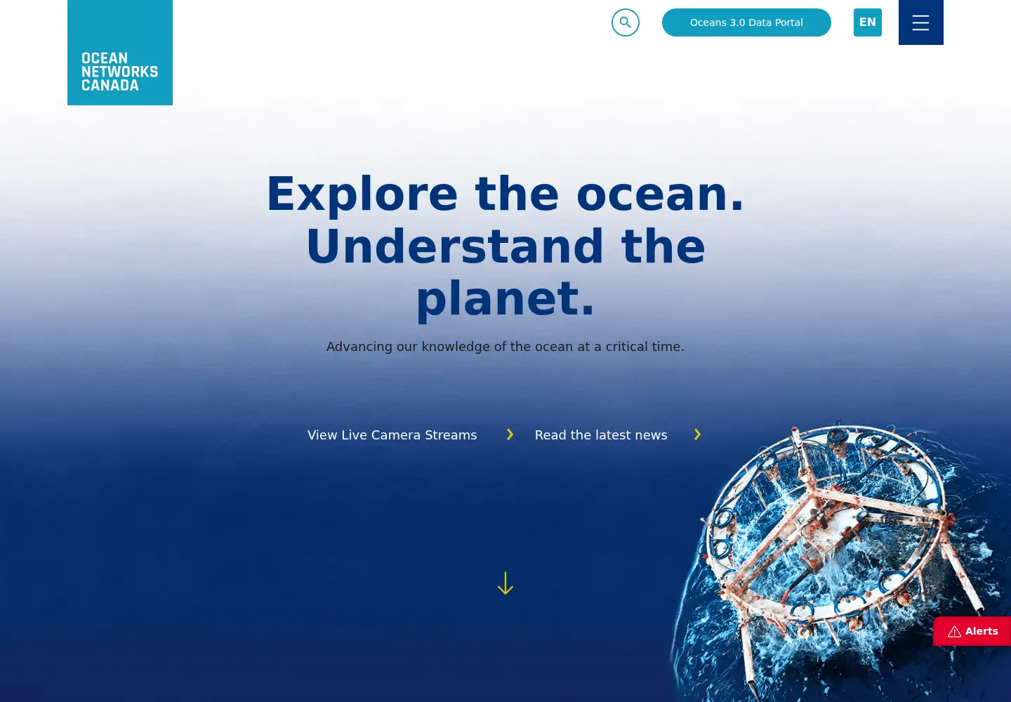 Screenshot of oceannetworks.ca