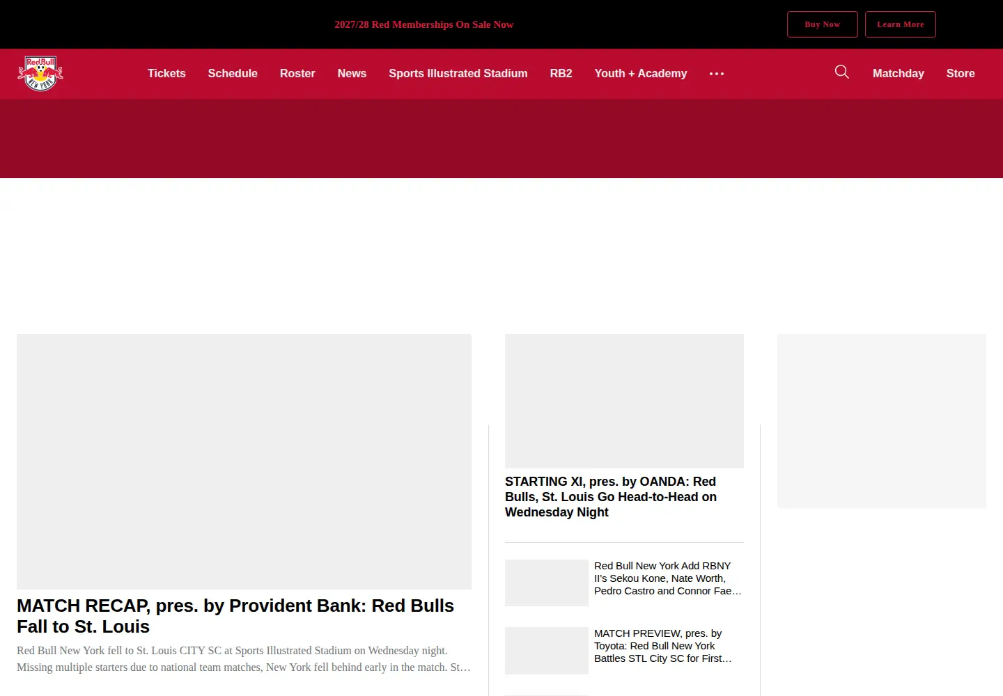Screenshot of newyorkredbulls.com