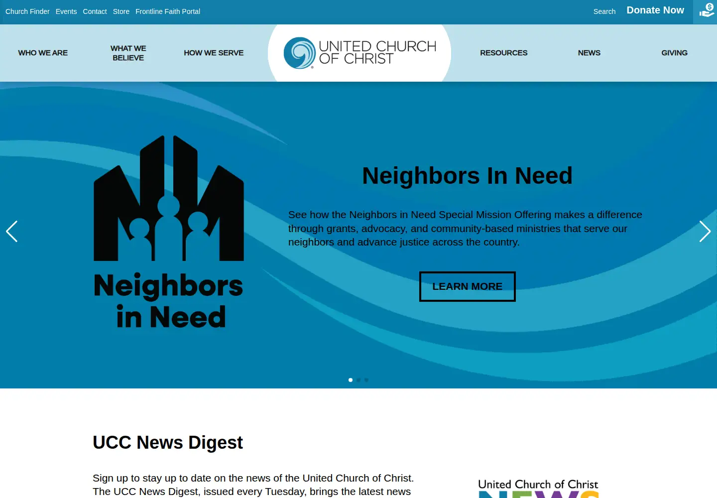 Screenshot of ucc.org