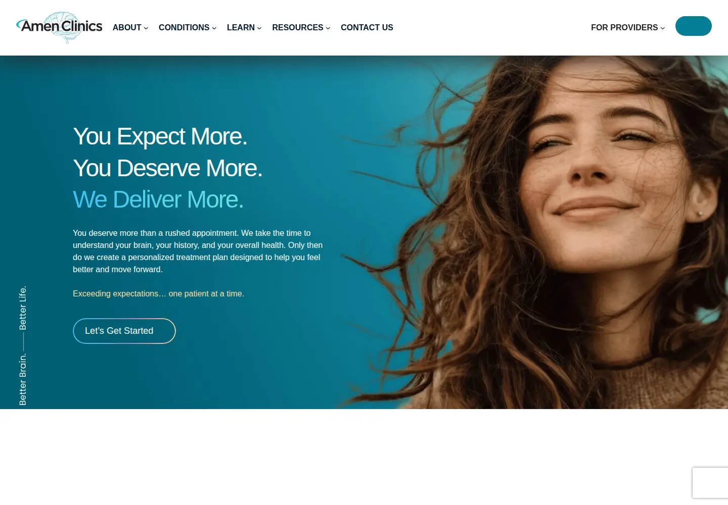 Screenshot of amenclinics.com