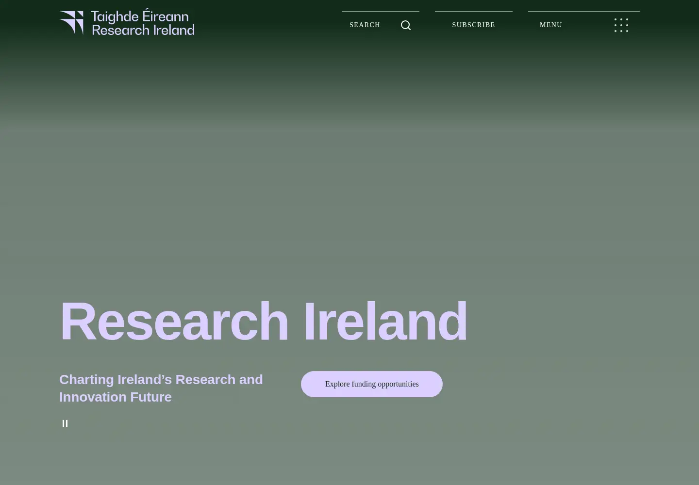 Screenshot of researchireland.ie