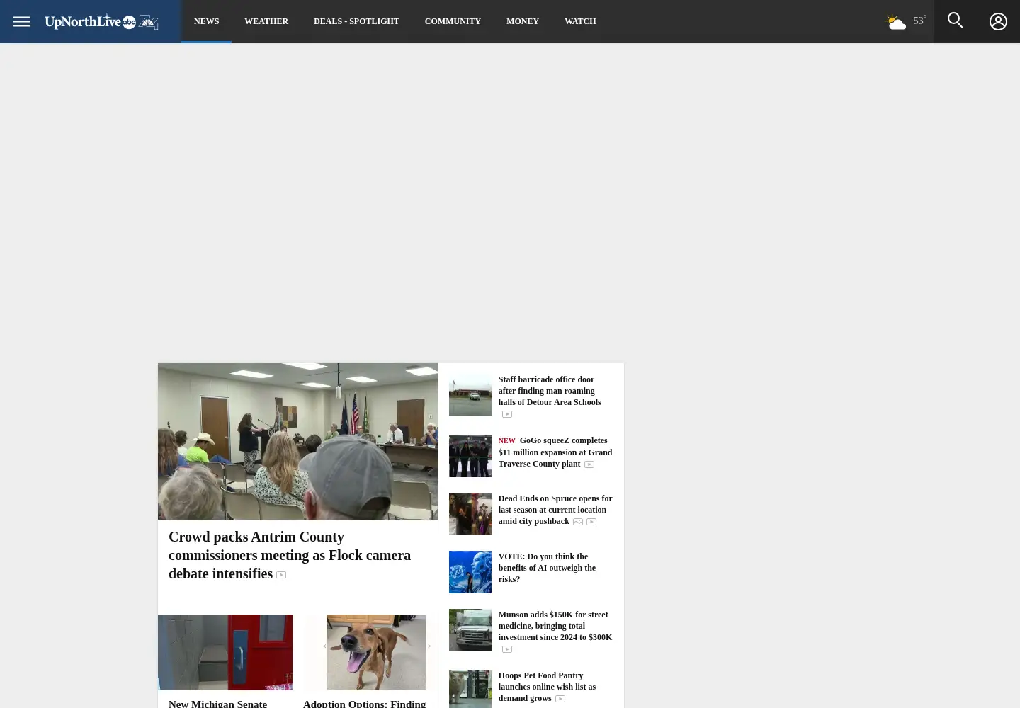 Screenshot of upnorthlive.com