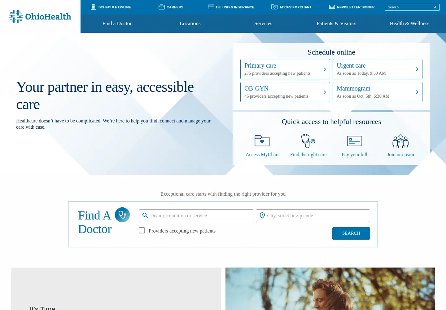 Screenshot of ohiohealth.com