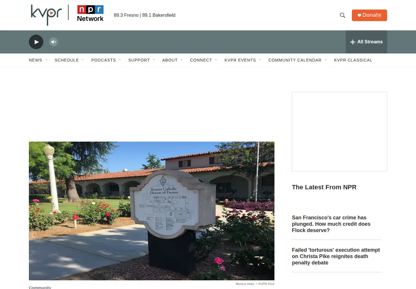 Screenshot of kvpr.org