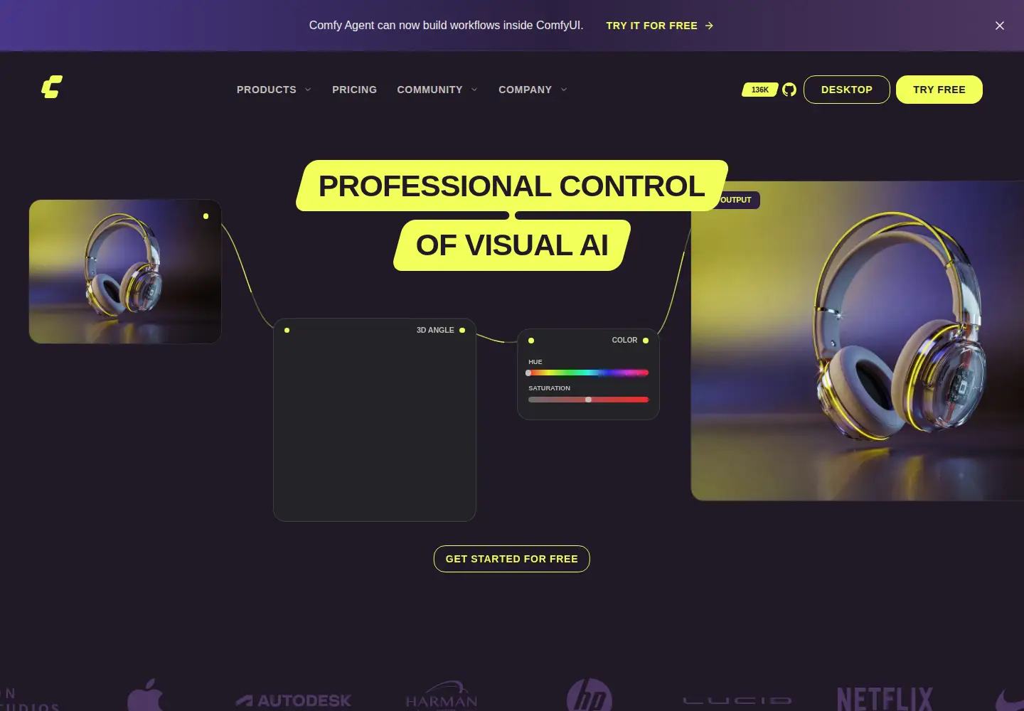 Screenshot of comfy.org
