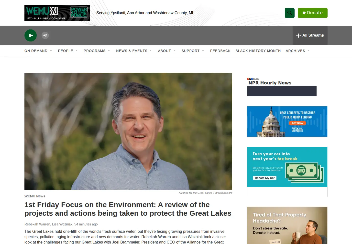 Screenshot of wemu.org