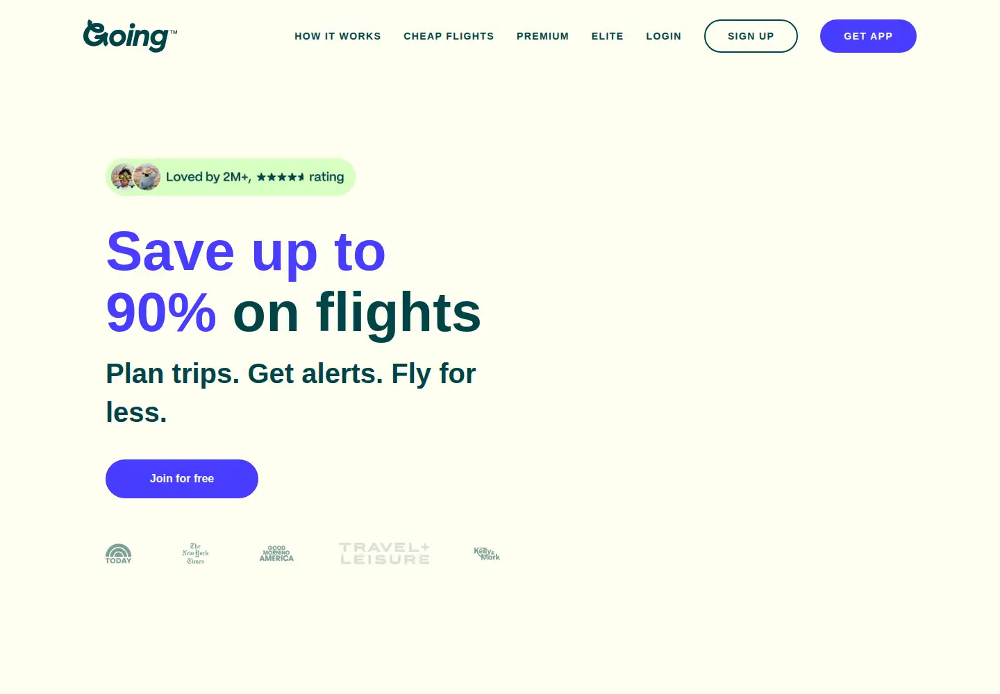 Screenshot of going.com