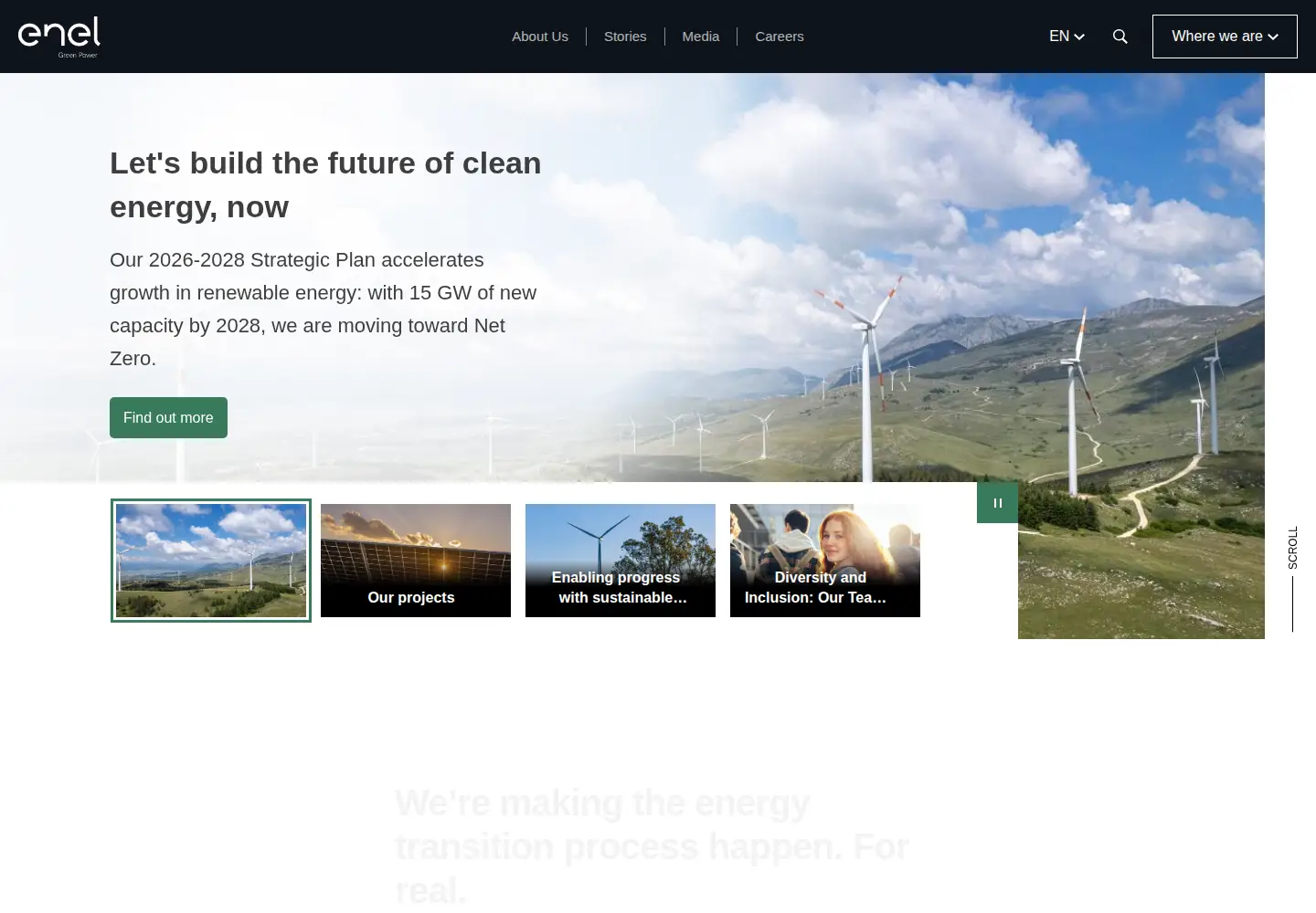 Screenshot of enelgreenpower.com
