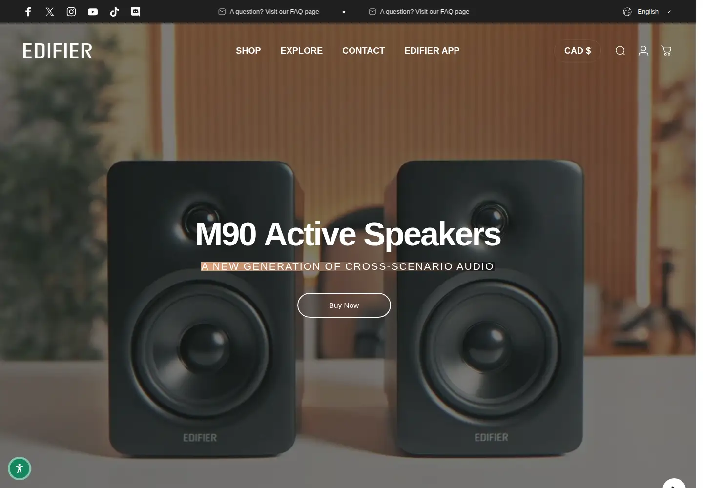 Screenshot of edifier.com