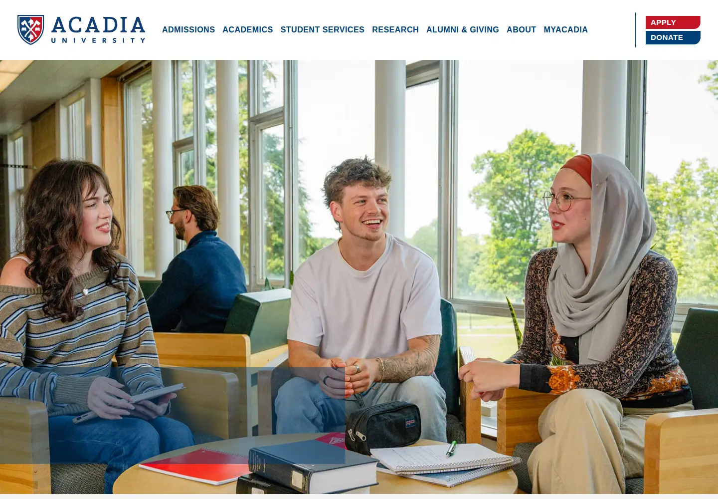 Screenshot of acadiau.ca