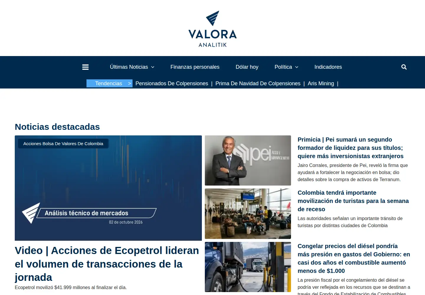 Screenshot of valoraanalitik.com