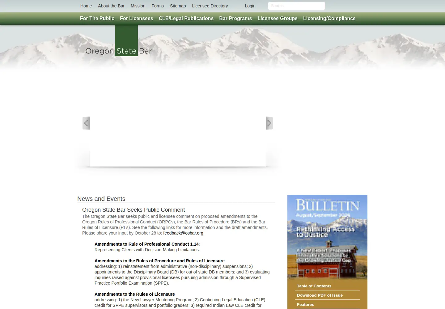 Screenshot of osbar.org