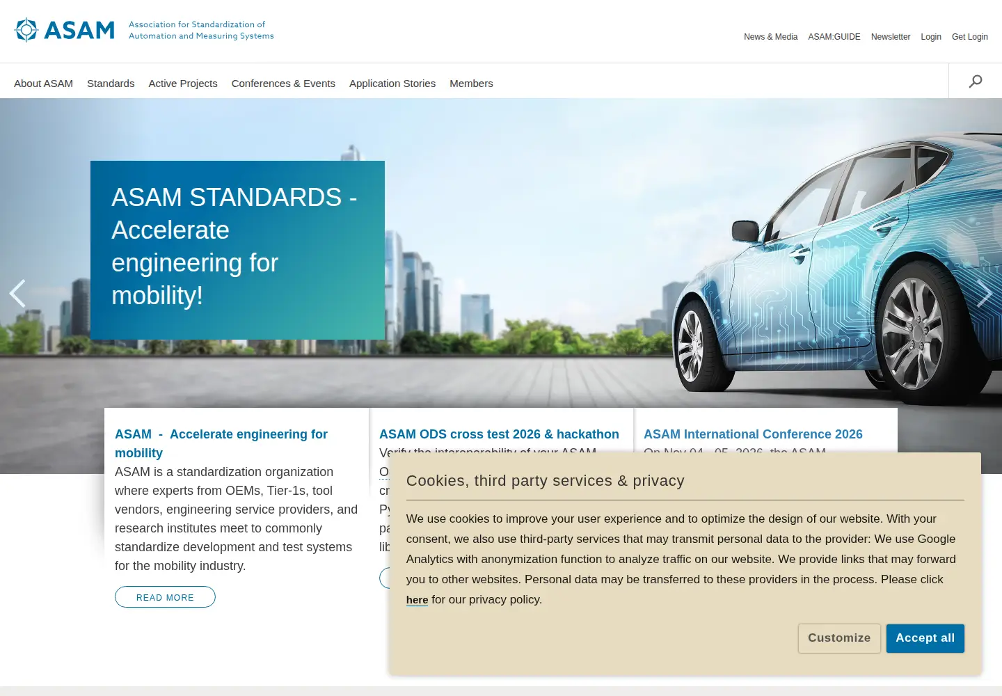 Screenshot of asam.net