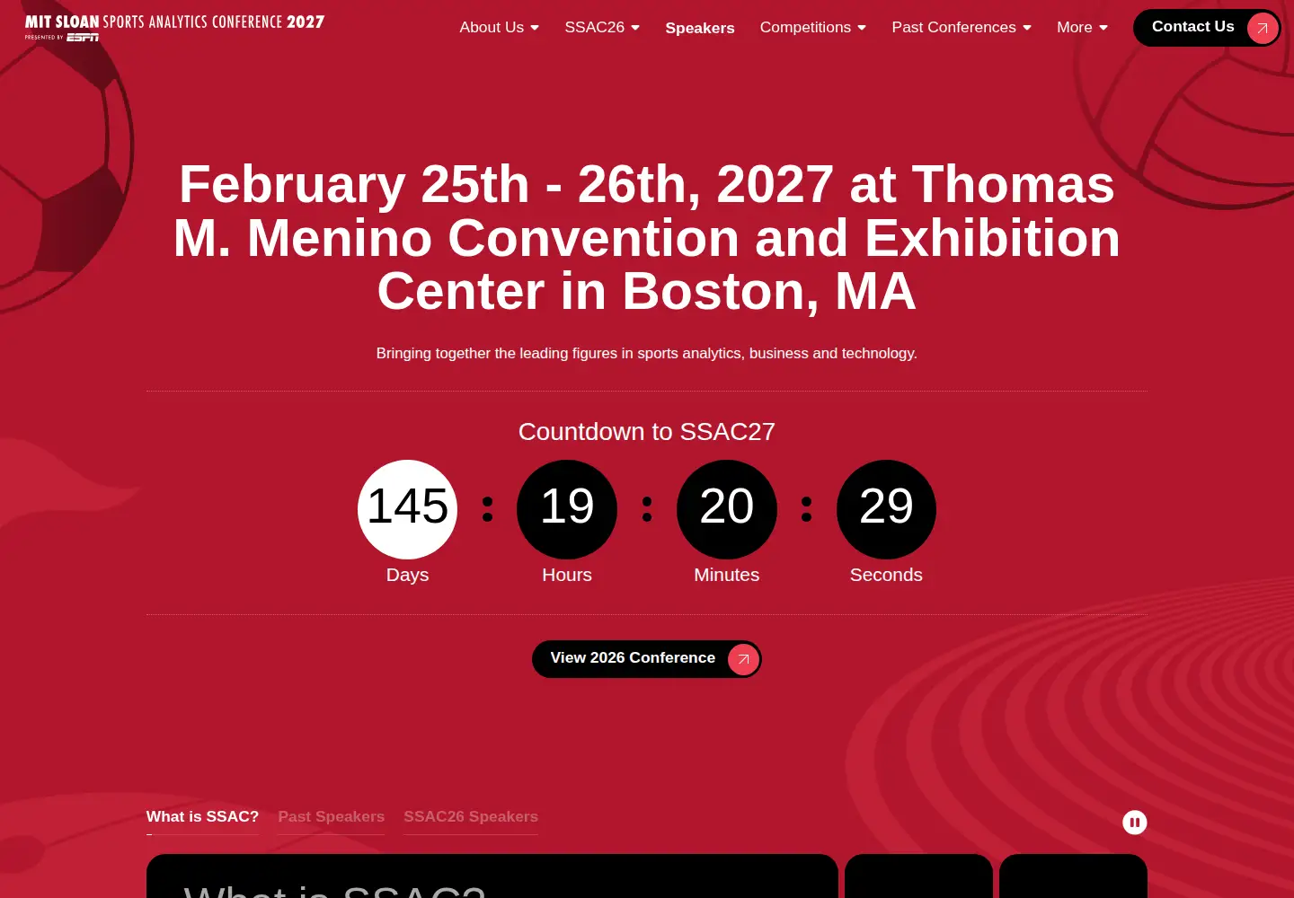 Screenshot of sloansportsconference.com