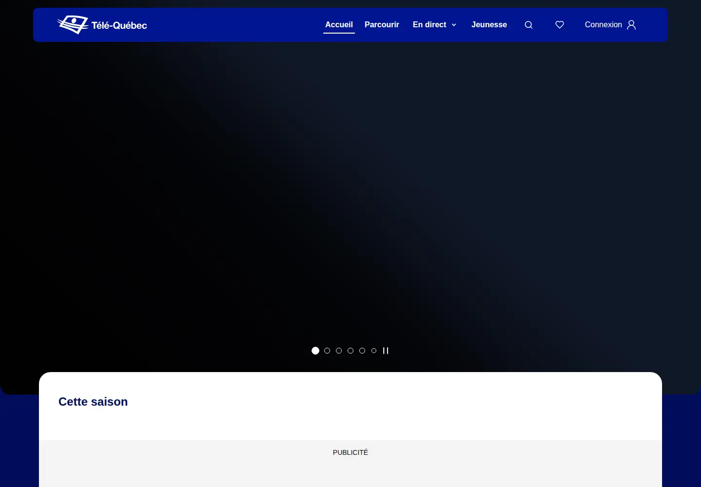 Screenshot of telequebec.tv