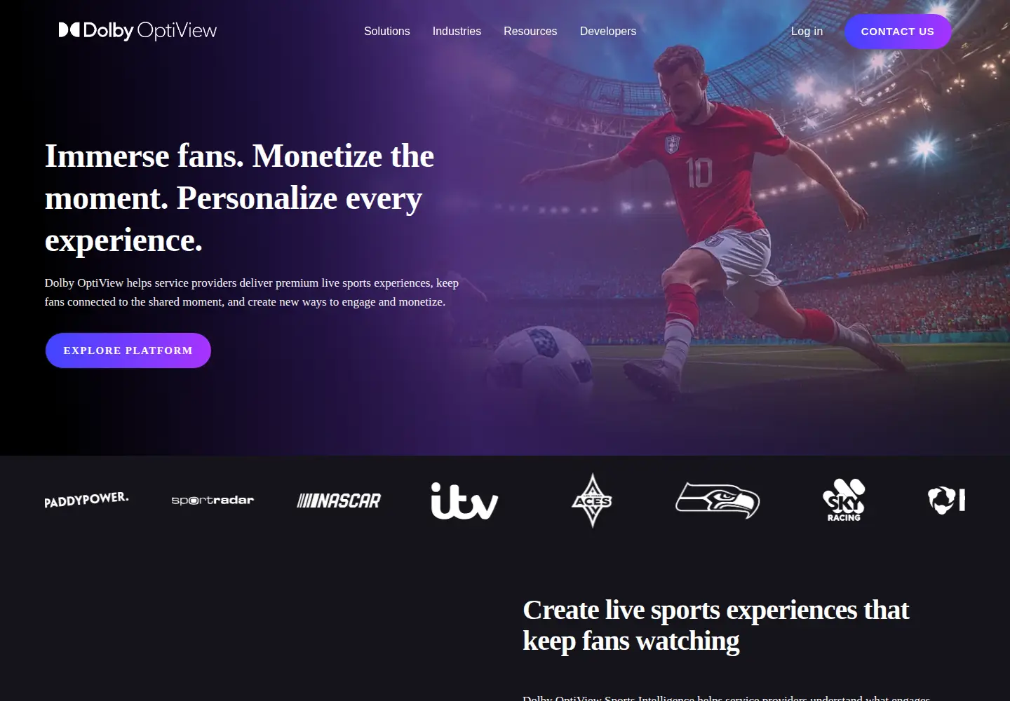 Screenshot of theoplayer.com