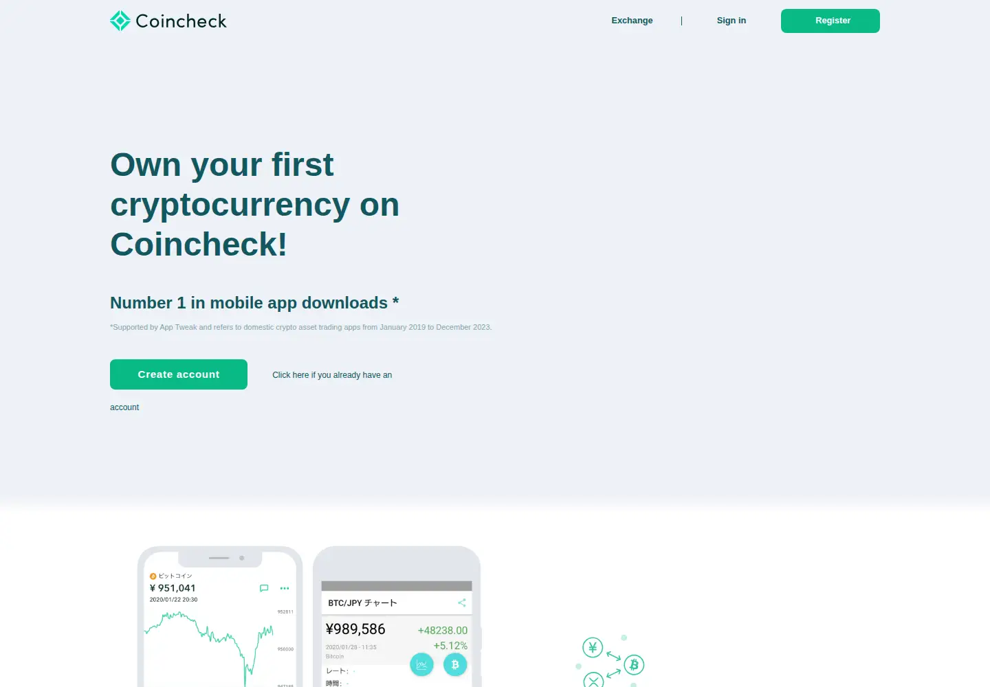 Screenshot of coincheck.com