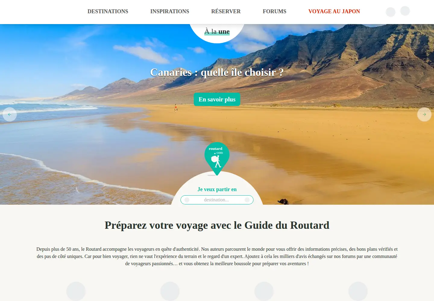 Screenshot of routard.com