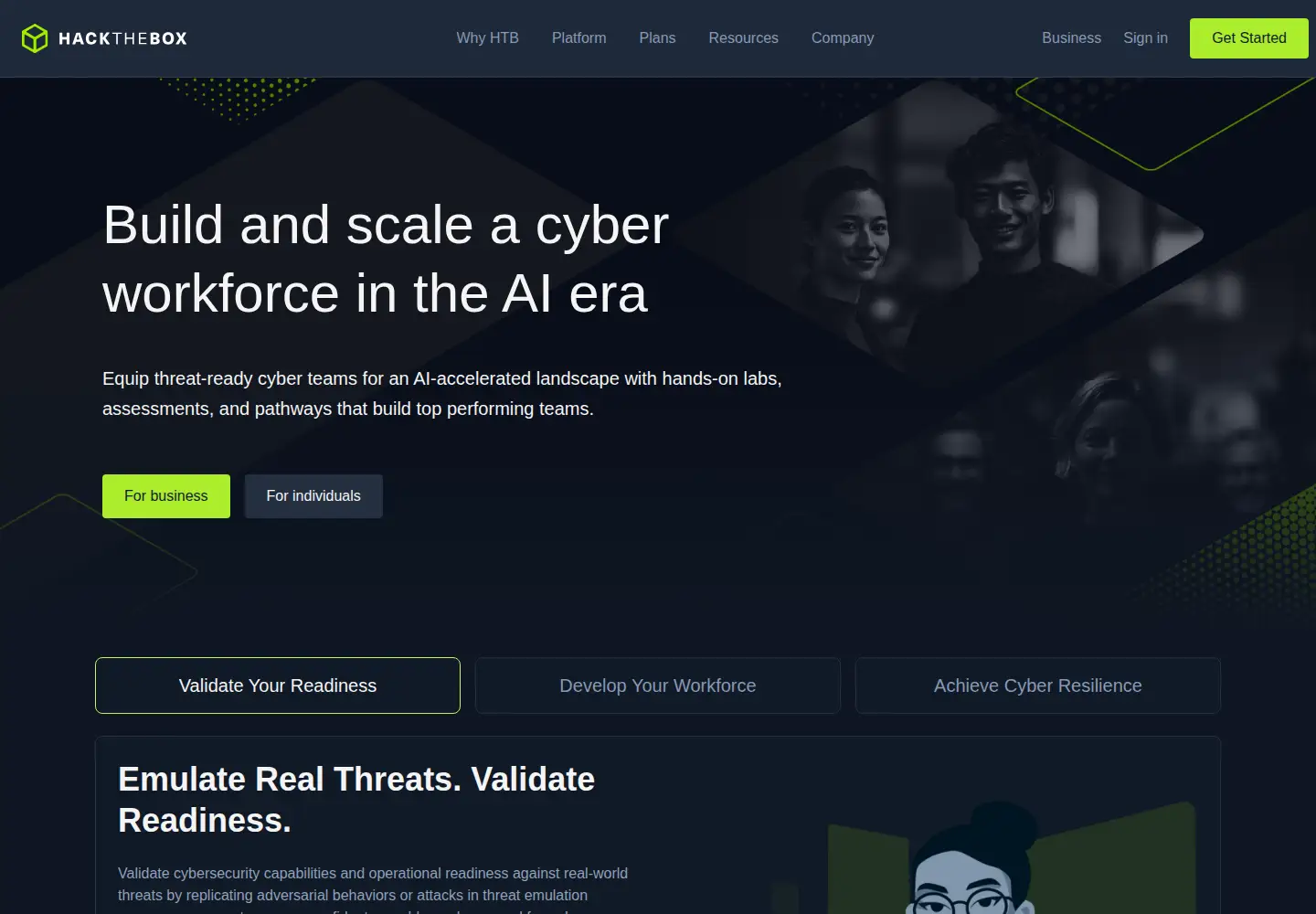 Screenshot of hackthebox.com