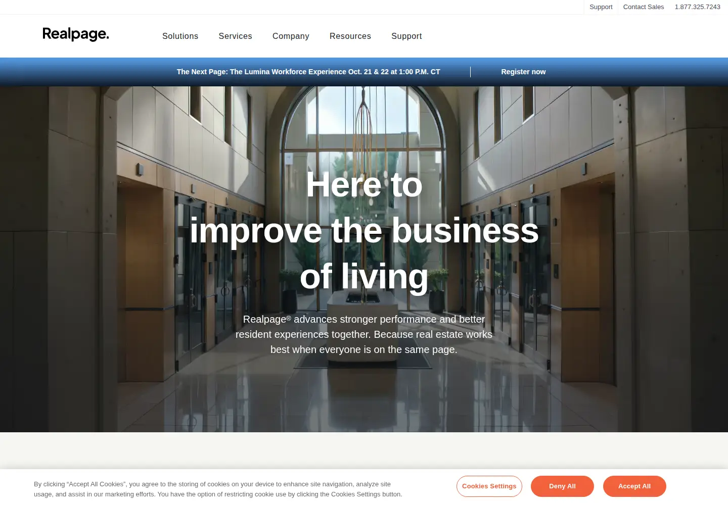 Screenshot of realpage.com