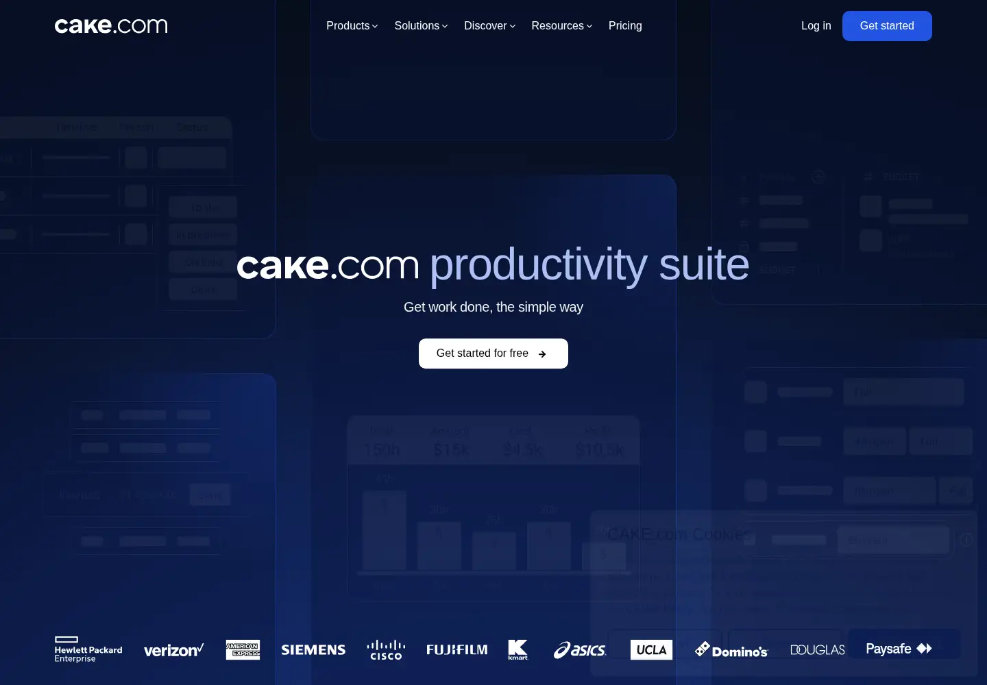 Screenshot of cake.com