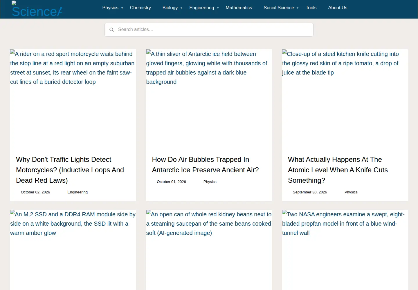 Screenshot of scienceabc.com