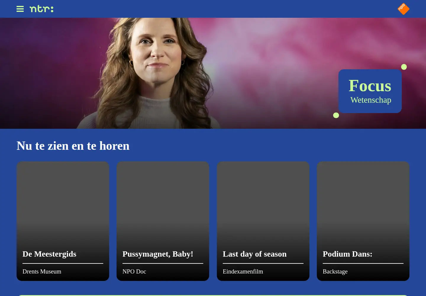 Screenshot of ntr.nl