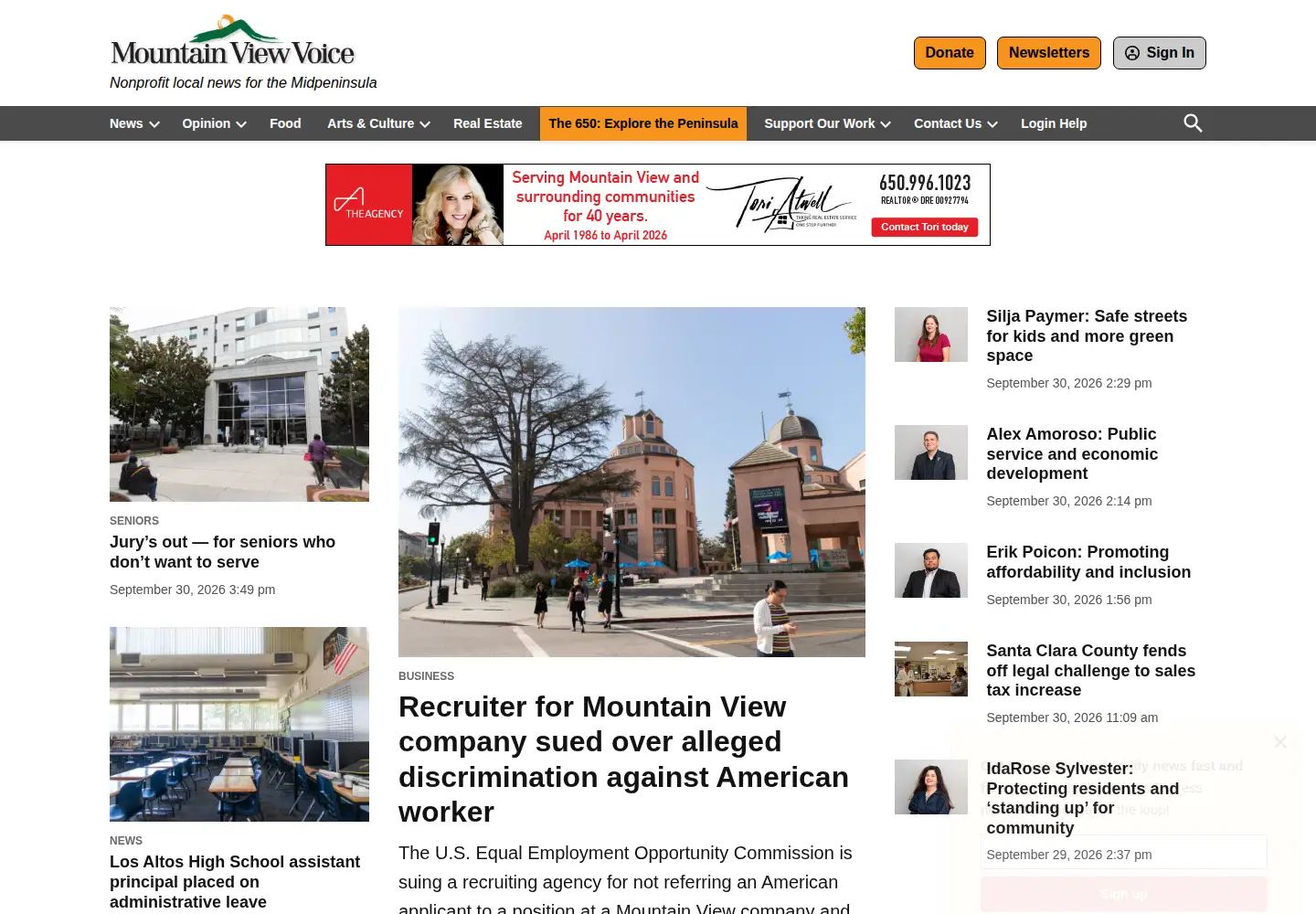 Screenshot of mv-voice.com