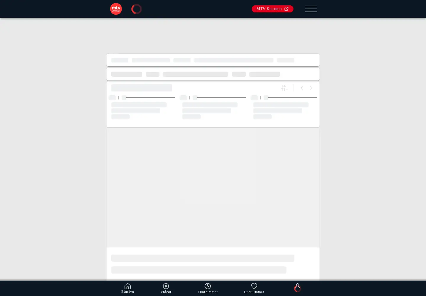 Screenshot of mtvuutiset.fi