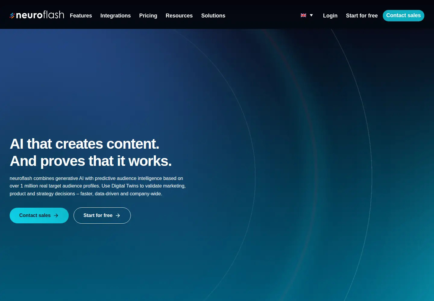Screenshot of neuroflash.com