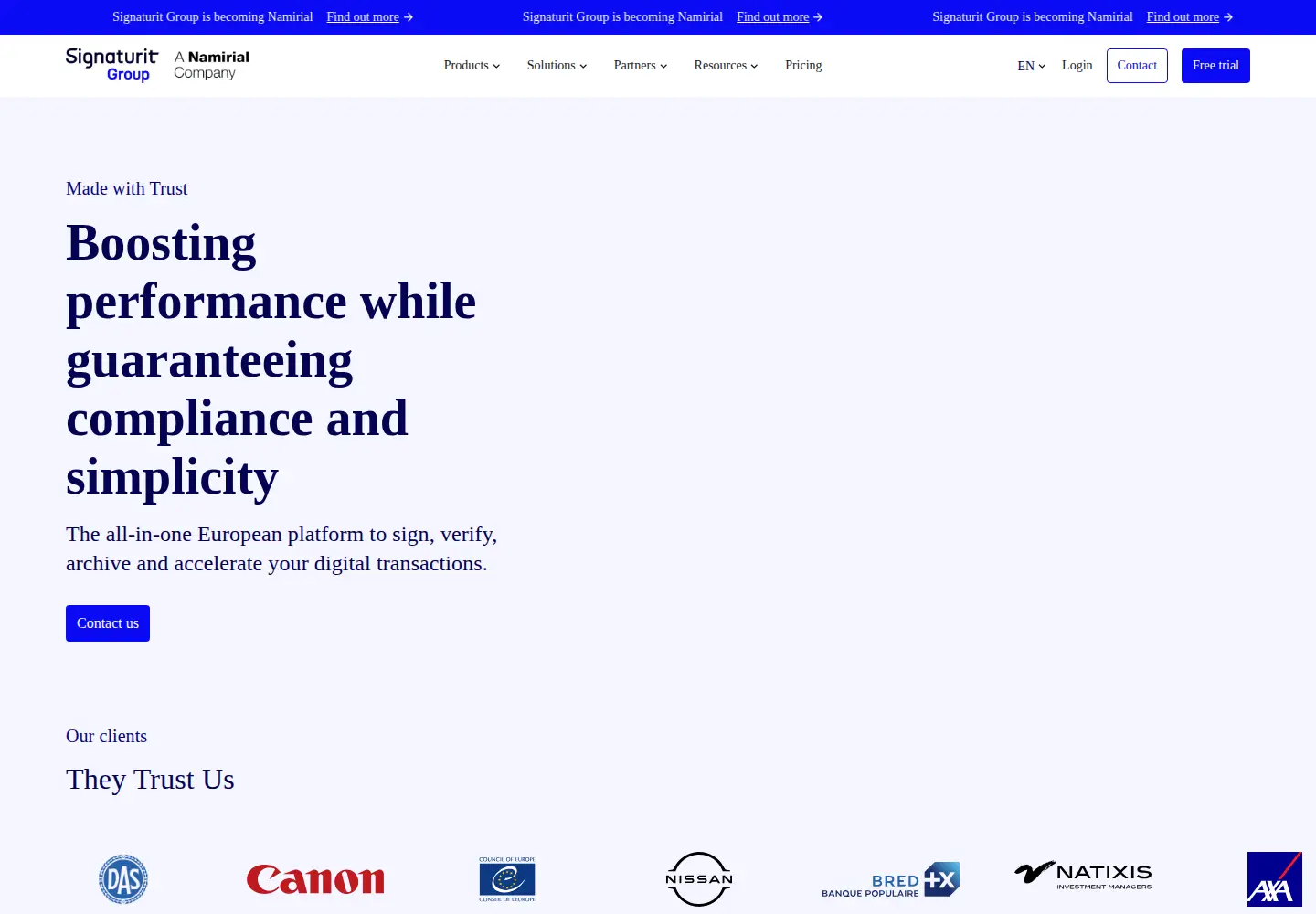 Screenshot of signaturit.com