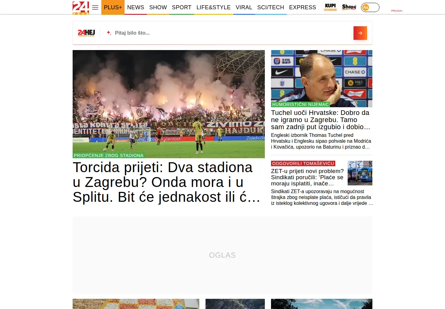 Screenshot of 24sata.hr