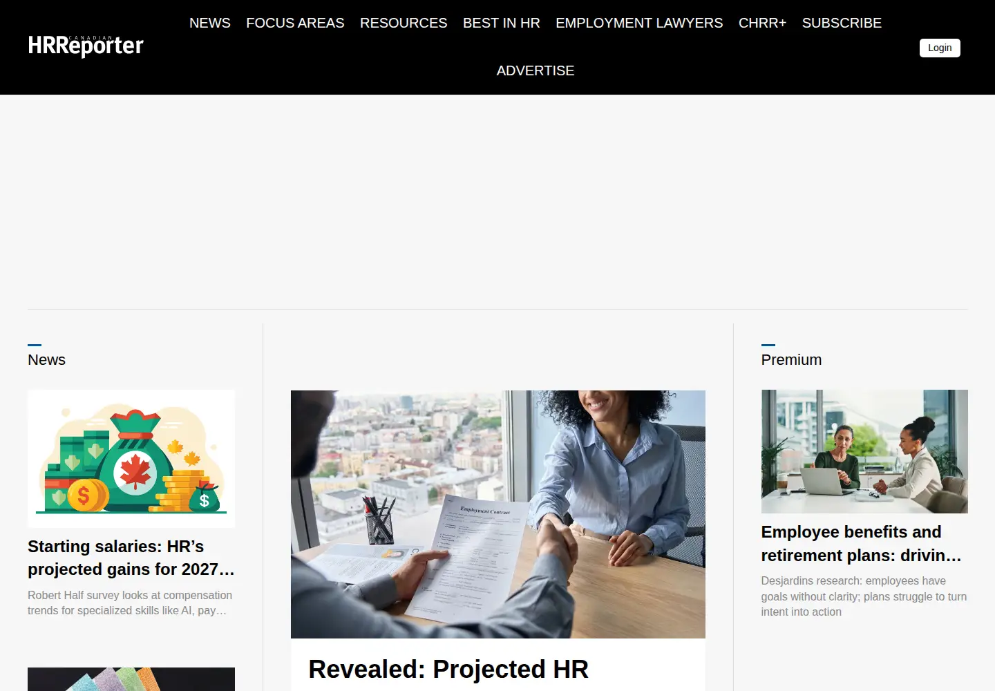 Screenshot of hrreporter.com