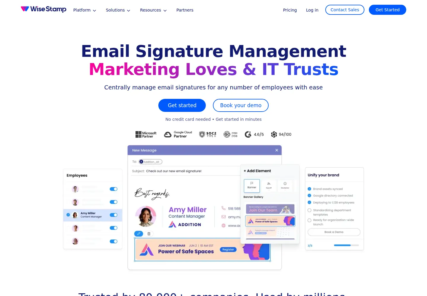 Screenshot of wisestamp.com