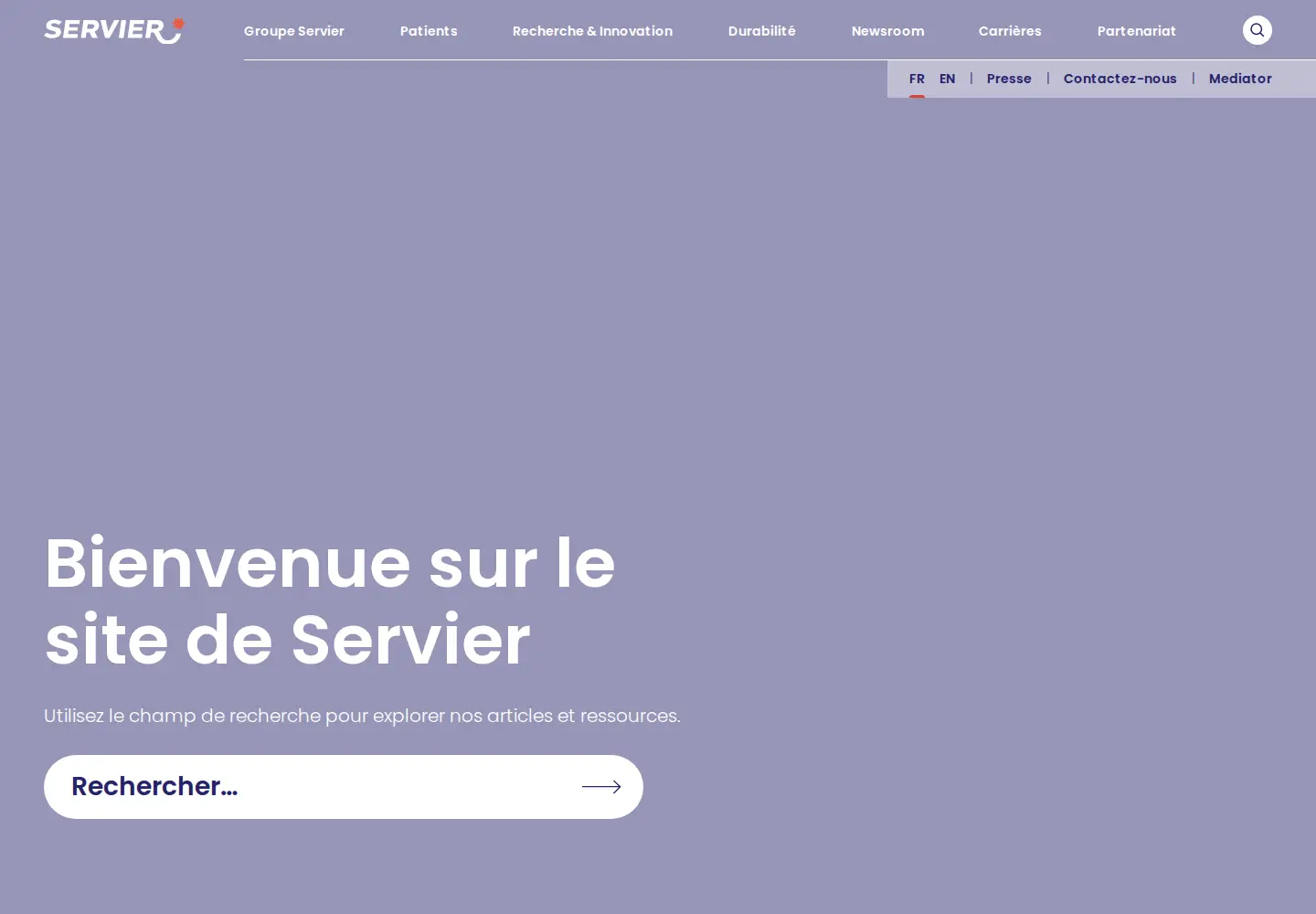 Screenshot of servier.com