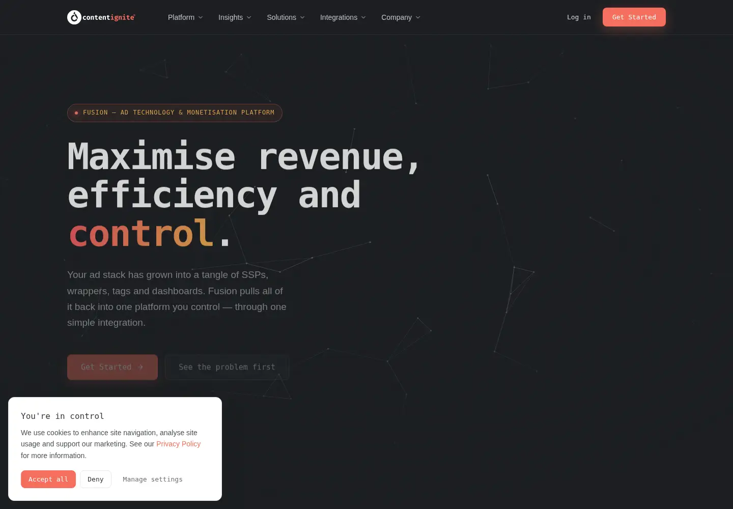 Screenshot of contentignite.com