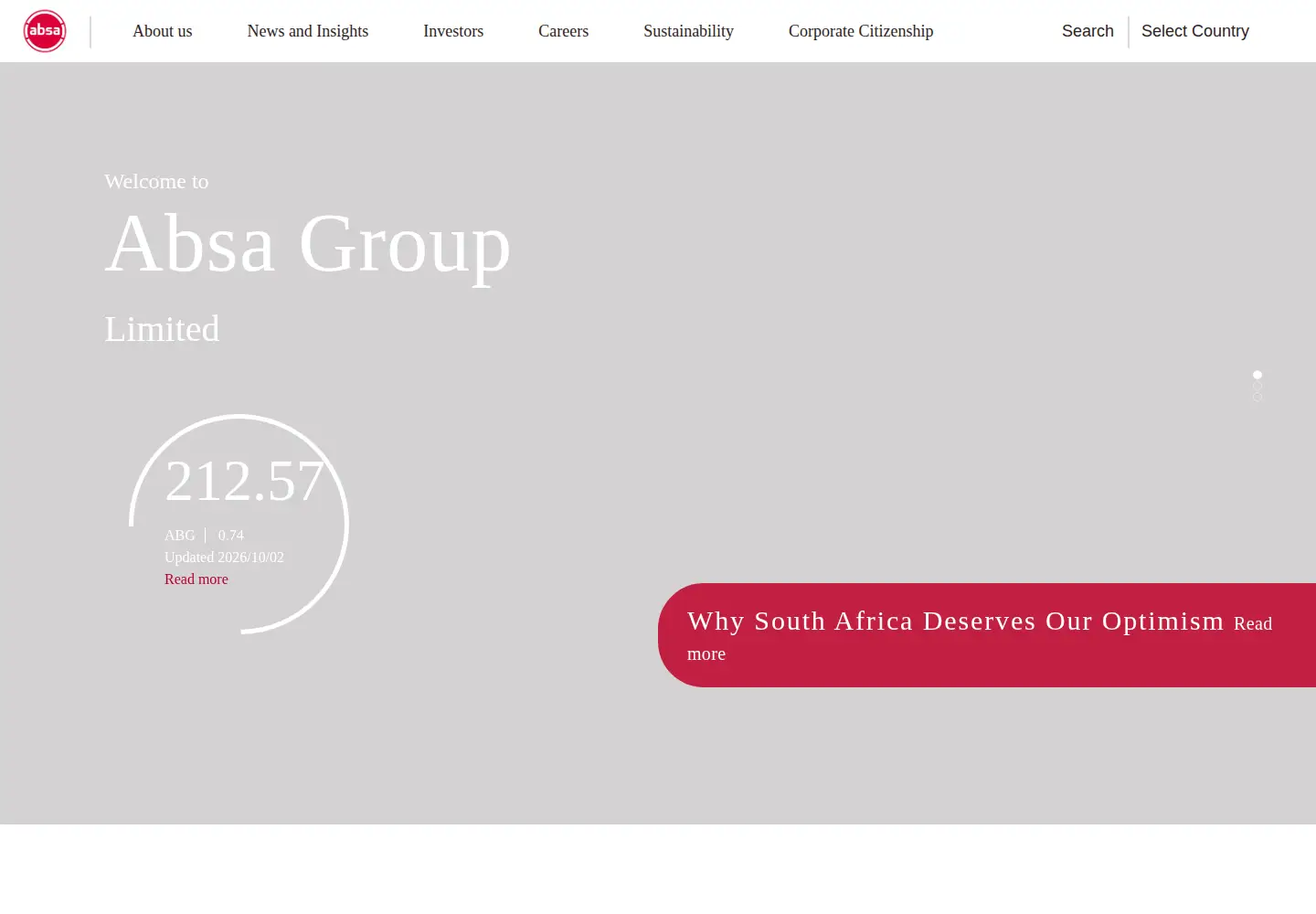 Screenshot of absa.africa
