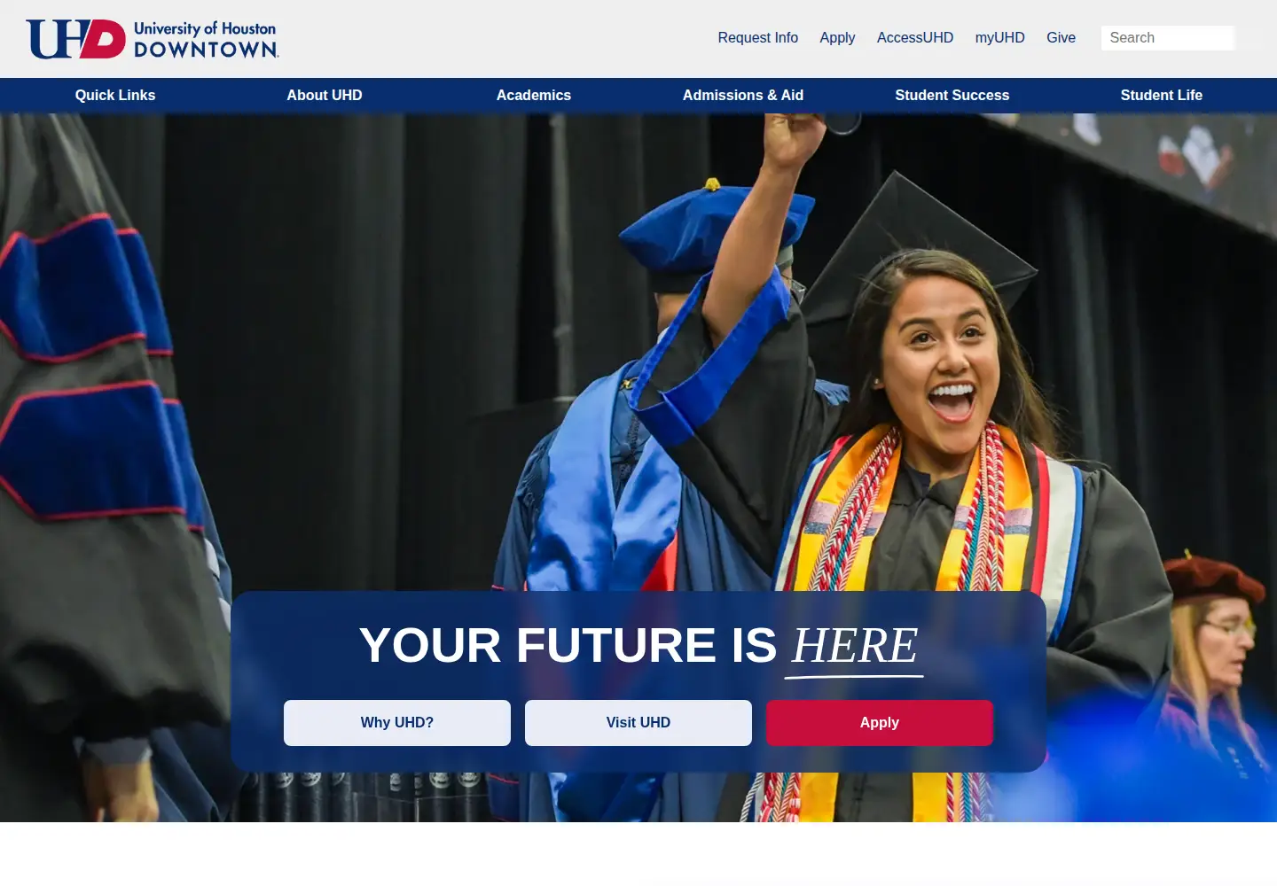 Screenshot of uhd.edu