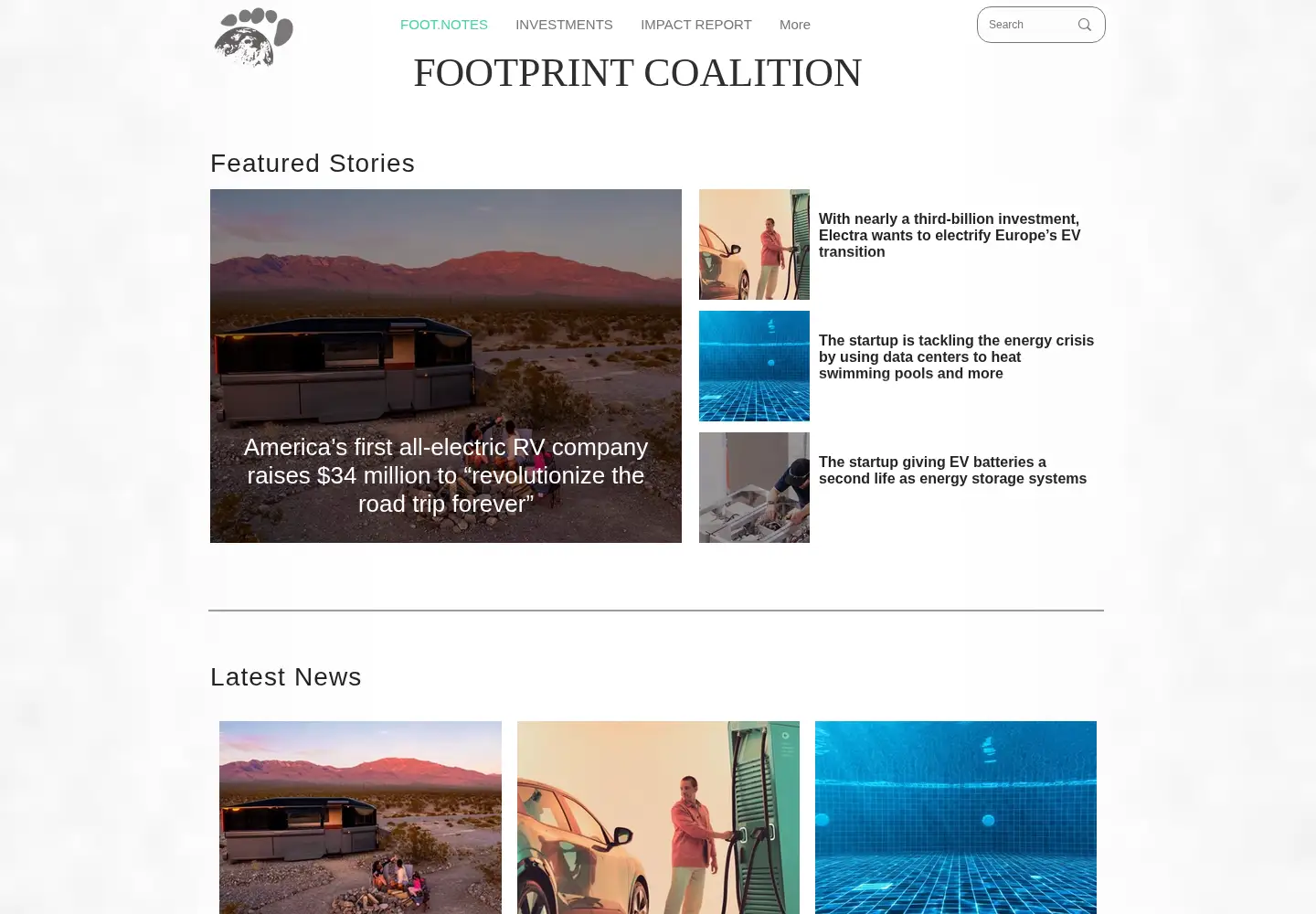 Screenshot of footprintcoalition.com