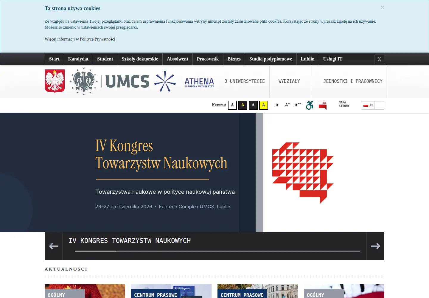 Screenshot of umcs.pl