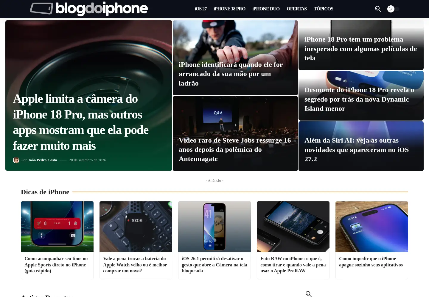 Screenshot of blogdoiphone.com