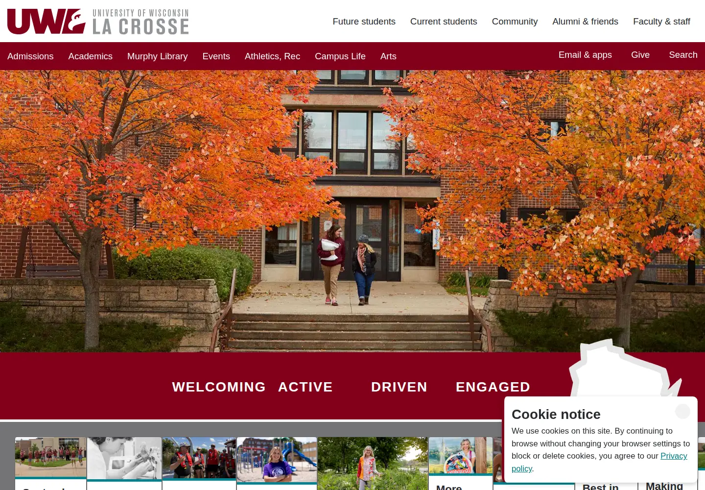 Screenshot of uwlax.edu