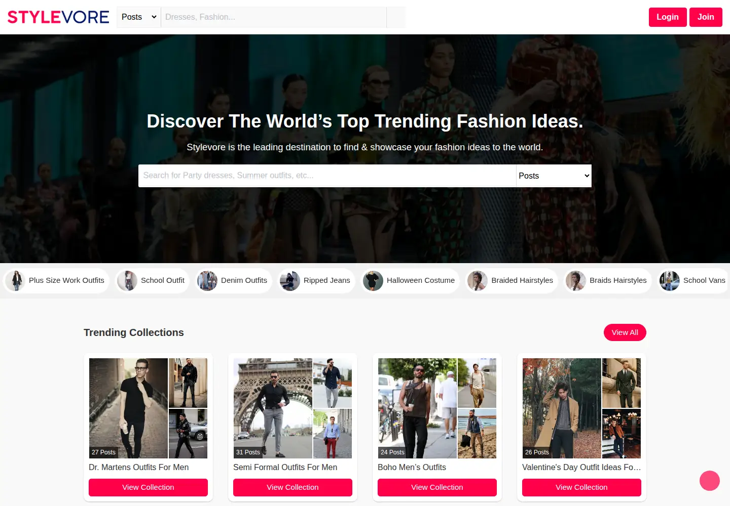 Screenshot of stylevore.com