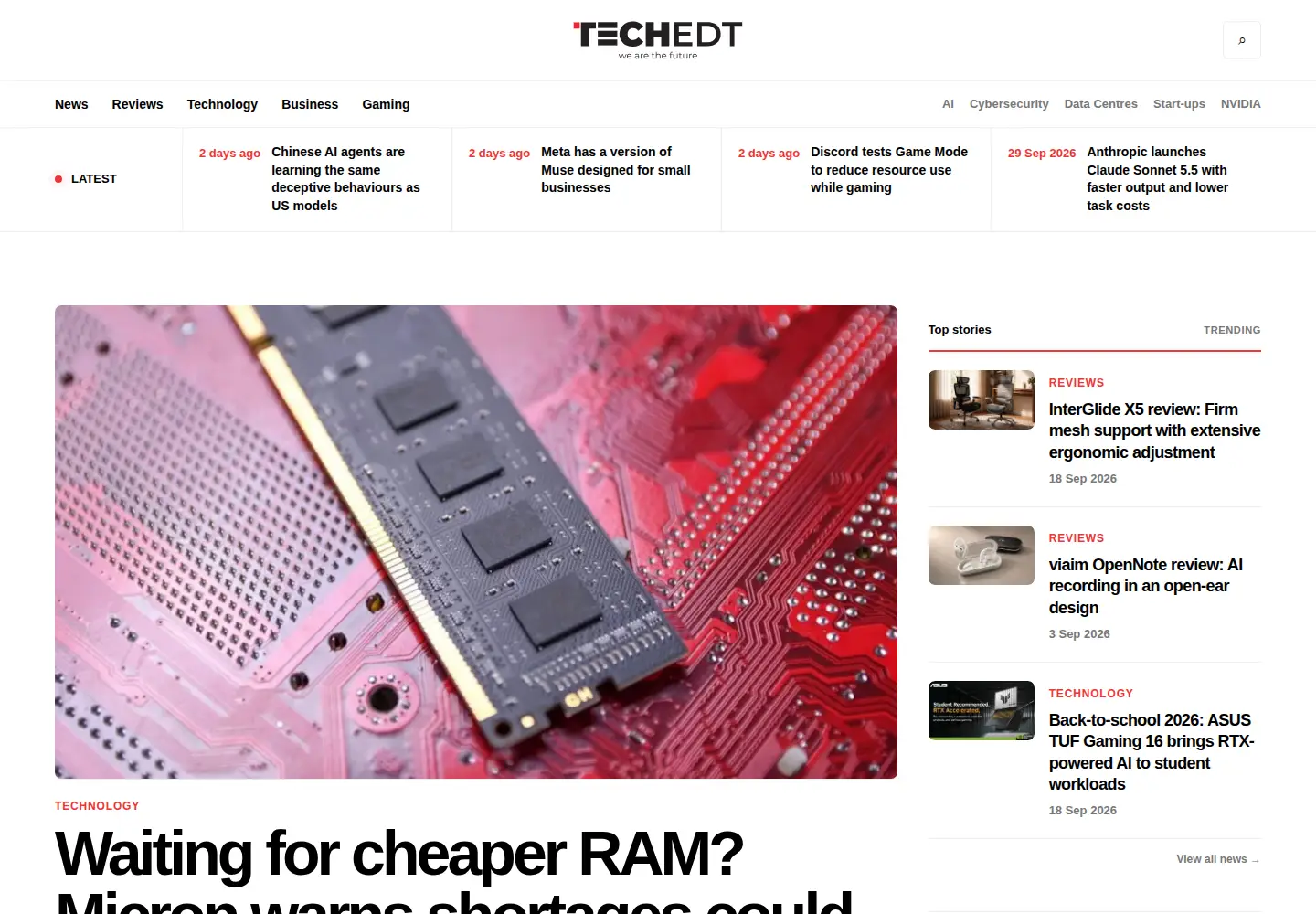 Screenshot of techedt.com