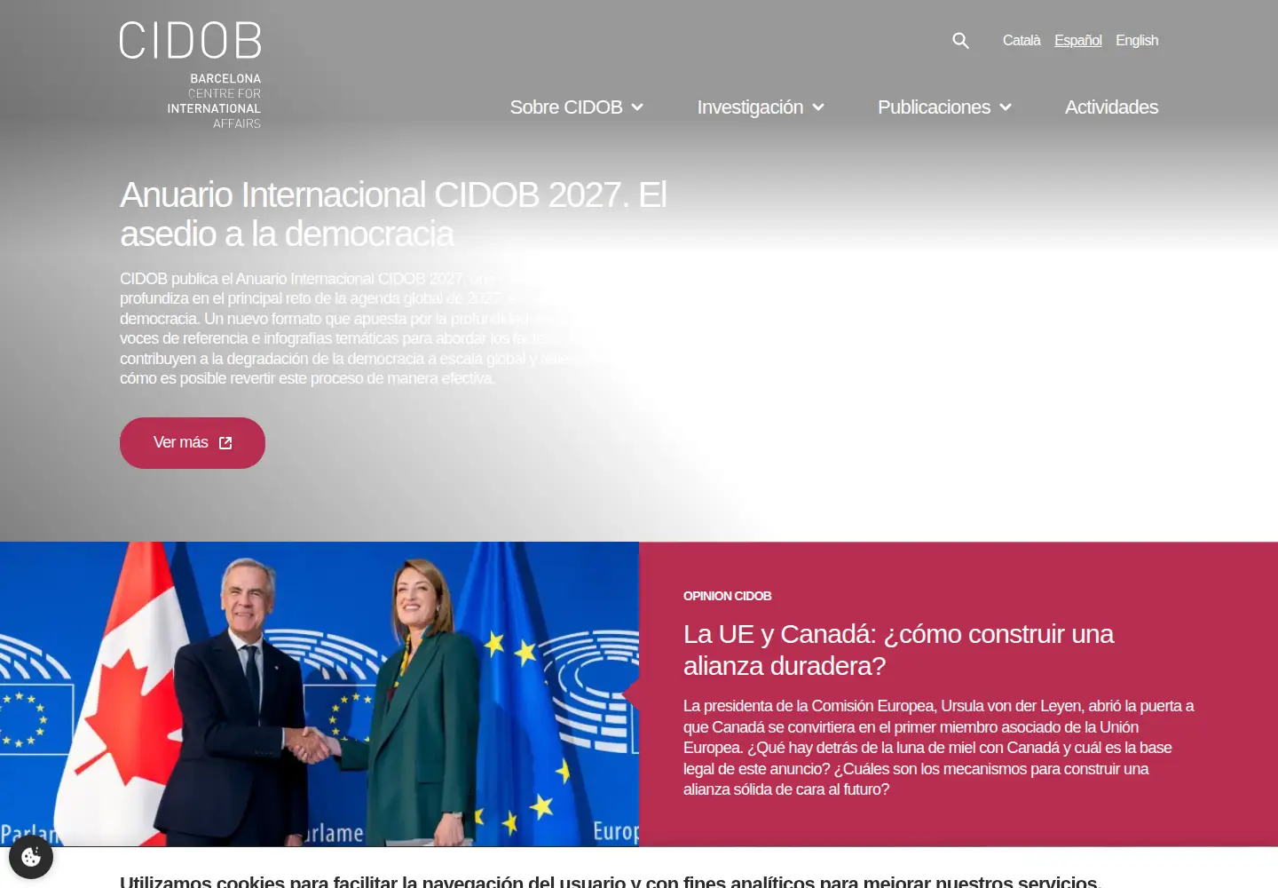 Screenshot of cidob.org