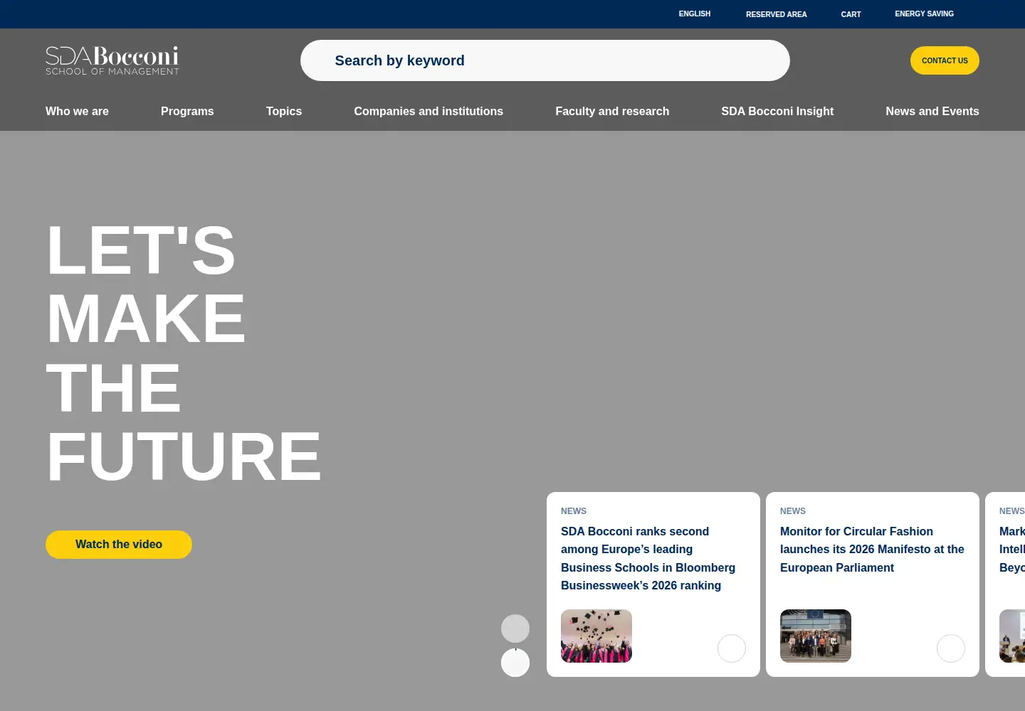 Screenshot of sdabocconi.it