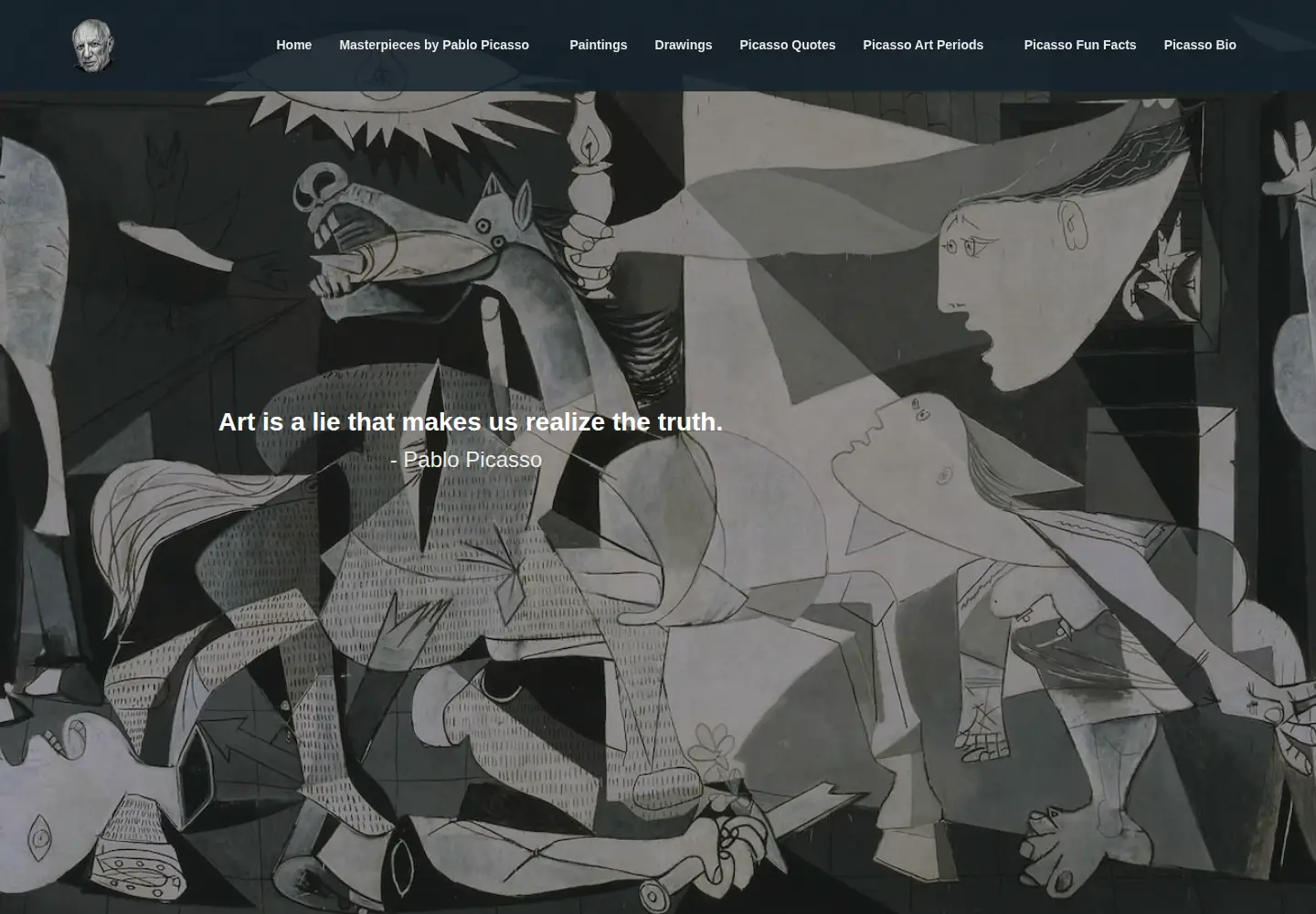 Screenshot of pablopicasso.org